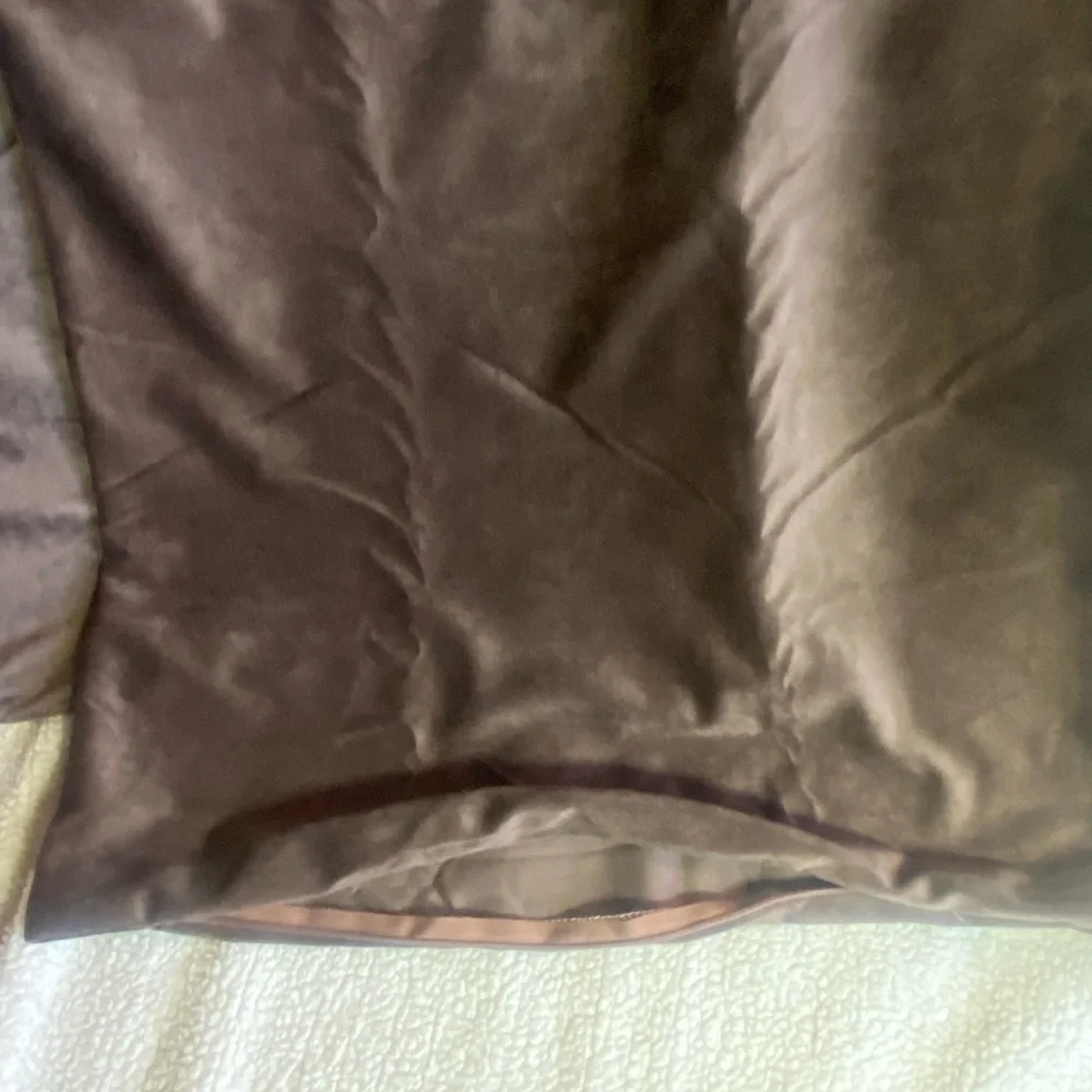 Set of 2 Throw Pillow Cushion Covers, CHOCOLATE 18” x 18” Square, Zipper,